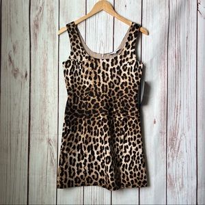 Olivaceous Women Animal Print Mini Dress Size Small